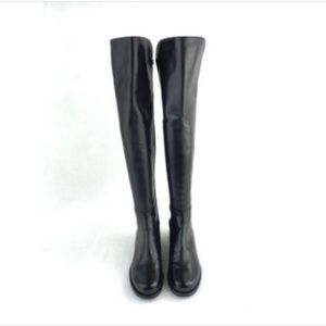 Stuart Weitzman 5050 Black Nappa Leather Knee High